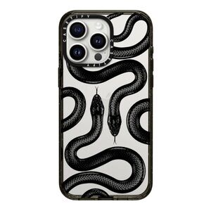 Casetify - Black Kingsnake - Impact Case - iPhone 15 Pro Max - New - Clear